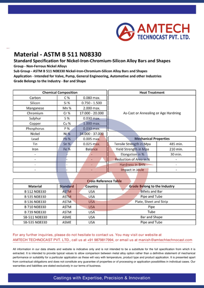 ASTM B 511 N08330
